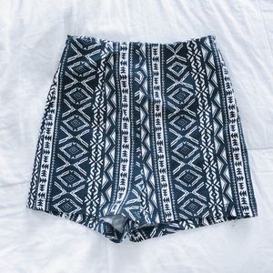 High Waisted Printed Shorts